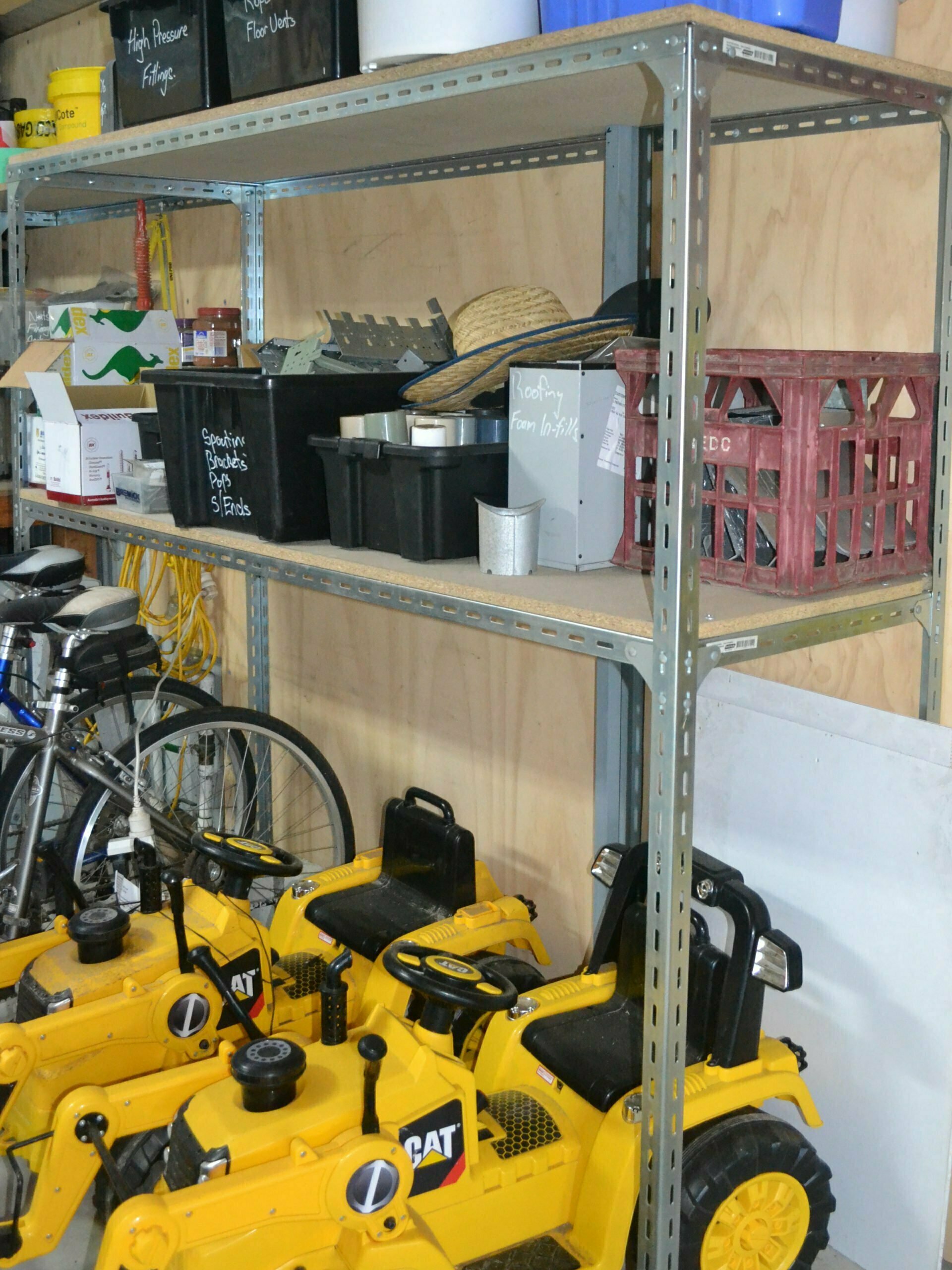 Slotted Shelves In Garage